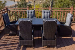 OUTFLEXX Esstischgarnitur, Polyrattan, Tisch 200x95cm, 6 Hochlehner, Inkl. Polster -Kettler Verkäufe 22289 6.jpg
