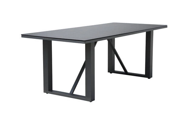 OUTFLEXX Esstisch, Anthrazit, Aluminium, Glaskeramik, 200x90 Cm 4 OUTFLEXX Esstisch, Anthrazit, Aluminium, Glaskeramik, 200x90 Cm – Bild 2