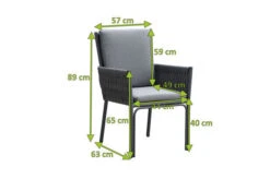 OUTFLEXX Mermaid Dining Sessel, Anthrazit, Aluminium/XL Geflecht57x63x89 Cm , Inkl. Polster -Kettler Verkäufe 22304 4.jpg