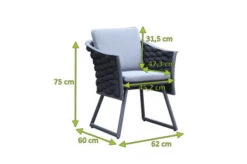 OUTFLEXX Oranger Blossom Sessel, Anthrazit, Aluminium/XL Rope, 60x62x75 Cm, Inkl. Polster -Kettler Verkäufe 22307 4.jpg