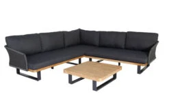 OUTFLEXX Ecklounge, Anthrazit, Geflecht/Akazie, 5 Personen, Inkl. Polster In Anthrazit Und Kaffeetisch 75x75 Cm -Kettler Verkäufe 22373 1.jpg