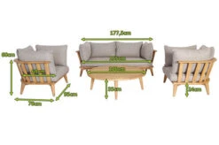 OUTFLEXX Loungeset, Hellgrau, Akazie, Teak-Look, Inkl. Polster, 4 Personen -Kettler Verkäufe 22379 5.jpg