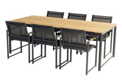 HARTMAN Fontaine Esstisch, Anthrazit/beige, Aluminium/Teak, 220x100cm, U-Gestell, FSC Teak -Kettler Verkäufe 22438 4.jpg