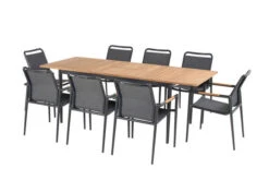 HARTMAN Silencio Ausziehtisch, Xerix/natur, Alu/Teak, 160/220x90cm, Butterfly-Auszug, FSC Teak -Kettler Verkäufe 22443 4.jpg