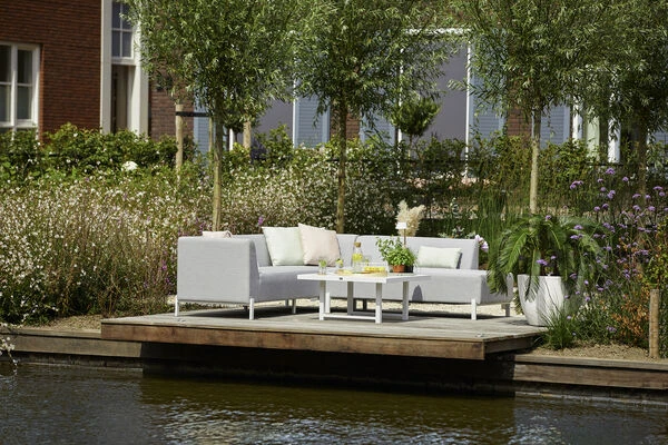 HARTMAN Dion Ecklounge, Grau/weiß, Sunbrella/Keramik, 5 Personen, Inklusive Beistelltisch 3 HARTMAN Dion Ecklounge, Grau/weiß, Sunbrella/Keramik, 5 Personen, Inklusive Beistelltisch