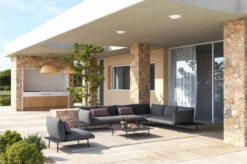 OUTFLEXX Kona Loungemöbel, Anthrazit/action Stone, Alu/Agora, Für Bis Zu 7 Personen, Seitenablagen Aus Alu