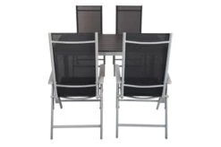 VILLANA Esstischgarnitur, Silber/schwarz, Alu/Holzimitat/Textil, Tisch 150x90cm, 4 Multipositionssessel -Kettler Verkäufe 22559 07.jpg
