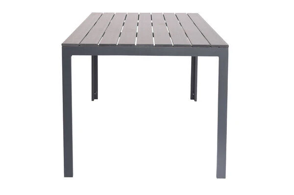 VILLANA Esstischgarnitur, Anthrazit/grau, Alu/Holzimitat/Textil, Tisch 150x90cm, 4 Multipositionssessel 13 VILLANA Esstischgarnitur, Anthrazit/grau, Alu/Holzimitat/Textil, Tisch 150x90cm, 4 Multipositionssessel – Bild 11