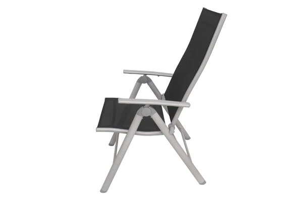 VILLANA Esstischgarnitur, Anthrazit/grau, Alu/Holzimitat/Textil, Tisch 150x90cm, 4 Multipositionssessel 21 VILLANA Esstischgarnitur, Anthrazit/grau, Alu/Holzimitat/Textil, Tisch 150x90cm, 4 Multipositionssessel – Bild 19