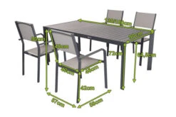 VILLANA Esstischgruppe, Anthrazit/grau, Alu/Textilene, Tisch 130/180x90cm, 4 Stapelsessel -Kettler Verkäufe 22585 05.jpg