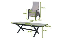 Ploß Louvra 2 Esstischgruppe, Natur-anthrazit, Polyrattan/Alu, 6 Sessel, Tisch 160/210 X 100 Cm -Kettler Verkäufe 22672 5.jpg