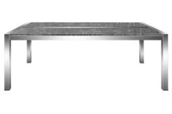 OUTFLEXX Esstischgarnitur, Silber, Edelstahl/Granit/Textil, 200x100 Cm, 6 Freischwinger, Padded, Teakarmlehnen -Kettler Verkäufe 22769 12.JPG