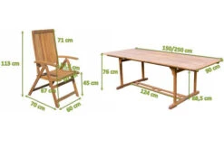 OUTFLEXX Sitzgruppe, Natur, Akazie, Ausziehtisch 150/200 X 90 Cm, 6 Multipositionssessel -Kettler Verkäufe 22806 5.jpg