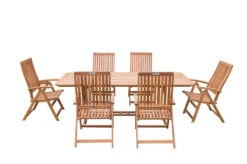 OUTFLEXX Sitzgruppe, Natur, Akazie, Ausziehtisch 150/200 X 90 Cm, 6 Multipositionssessel -Kettler Verkäufe 22806 9.jpg