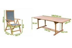 OUTFLEXX Sitzgruppe, Natur/grau, Akazie/Textilene, Ausziehtisch 180/240 X 100 Cm, 8 Multipo 5-fach 16 OUTFLEXX Sitzgruppe, Natur/grau, Akazie/Textilene, Ausziehtisch 180/240 X 100 Cm, 8 Multipo 5-fach -Kettler Verkäufe 22826 5.jpg