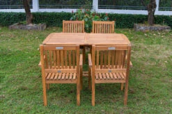 OUTFLEXX Sitzgruppe, Natur, Akazie, Ausziehtisch 180/240 X 100 Cm, 4 Armlehnensessel -Kettler Verkäufe 22830 7.jpg