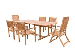 OUTFLEXX Sitzgruppe, Natur, Akazie, Ausziehtisch 180/240 X 100 Cm, 2 Multipo, 4 Armlehnensessel -Kettler Verkäufe 22833 2.jpg