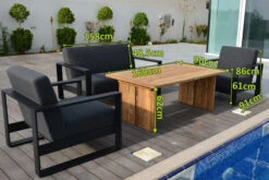 OUTFLEXX Loungemöbel, Sooty, Alu/Sunbrella/recyceltes Teakholz, 4 Personen, Loungetisch 160x90 Cm -Kettler Verkäufe 22837 5.jpg