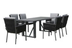 OUTFLEXX Mermaid Esstischgarnitur, Anthrazit, Alu/Rope, 6 Personen, Inkl. Sitz- Und Rückenkissen, Tisch 200x90 Cm -Kettler Verkäufe 22873 2.jpg