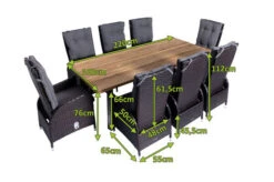 OUTFLEXX Esstischgarnitur, Edelstahl/Teakholz, Tisch 220x100cm, 8 Diningsessel, A-Gestell -Kettler Verkäufe 22887 5.jpg