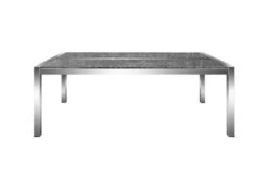 STERN Esstischgarnitur, Silber/grau, Edelstahl/Textilene, Tisch 200 X 100 Cm, 2 Teilige Tischplatte, 6 Stapelsessel, Padded, Hohe Rückenlehne -Kettler Verkäufe 22904 08.jpg