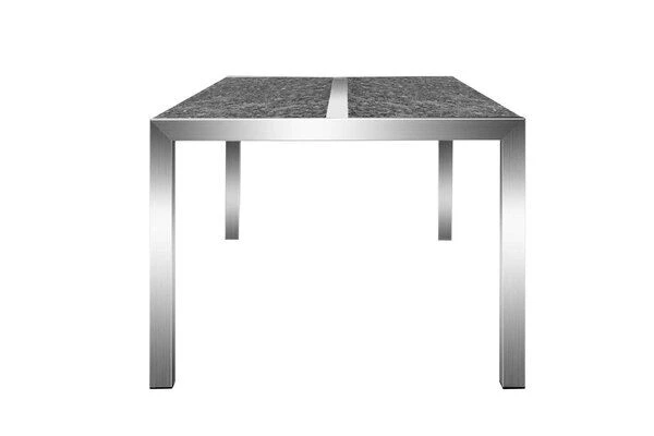 STERN Esstischgarnitur, Silber/grau, Edelstahl/Textilene, Tisch 200 X 100 Cm, 2 Teilige Tischplatte, 4 Stapelsessel, Hohe Rückenlehne, 2 Multipo, Padded 12 STERN Esstischgarnitur, Silber/grau, Edelstahl/Textilene, Tisch 200 X 100 Cm, 2 Teilige Tischplatte, 4 Stapelsessel, Hohe Rückenlehne, 2 Multipo, Padded – Bild 10