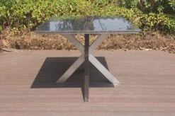 STERN Esstischgarnitur, Silber/grau, Edelstahl/Textilene, Tisch 200 X 100 Cm, 6 Stapelsessel, Hohe Rückenlehne, Padded 17 STERN Esstischgarnitur, Silber/grau, Edelstahl/Textilene, Tisch 200 X 100 Cm, 6 Stapelsessel, Hohe Rückenlehne, Padded -Kettler Verkäufe 22914 06.JPG