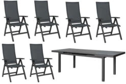 STERN New Top Esstischgarnitur, Anthrazit, Alu / Glas / Textil, Tisch 180/240x100cm, 6 Klappsessel -Kettler Verkäufe 22987 abw.jpg