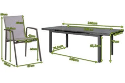 STERN New Top Esstischgarnitur, Anthrazit, Alu / Glas / Textil, Ausziehtisch 180/240x100cm, 8 Stapelsessel -Kettler Verkäufe 22996 5.jpg