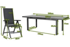 STERN New Top Esstischgarnitur, Graphit, Alu / Glas / Textil, Tisch 180/240x100cm, 6 Klappsessel 16 STERN New Top Esstischgarnitur, Graphit, Alu / Glas / Textil, Tisch 180/240x100cm, 6 Klappsessel -Kettler Verkäufe 22999 5.jpg