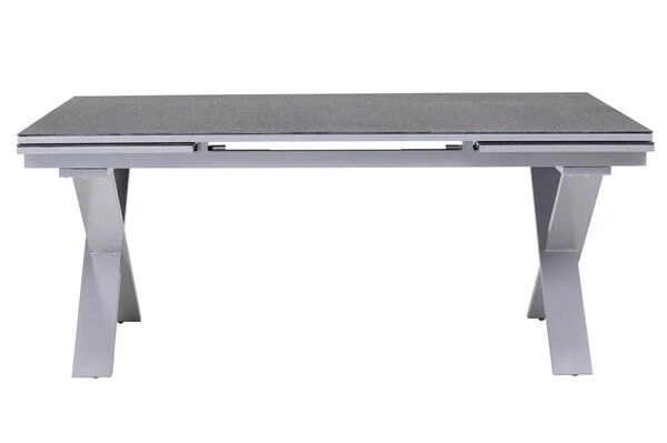 KETTLER Granada Esstischgarnitur, Silber / Anthrazit, Alu / Spraystone / Teak, Tisch 180/280x100cm, 10 Multipositionssessel 12 KETTLER Granada Esstischgarnitur, Silber / Anthrazit, Alu / Spraystone / Teak, Tisch 180/280x100cm, 10 Multipositionssessel – Bild 10