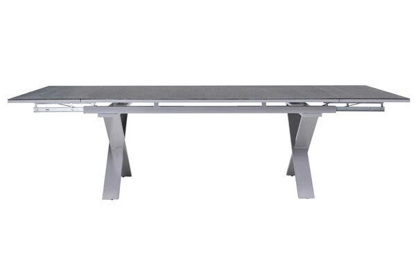 KETTLER Granada Esstischgarnitur, Silber / Anthrazit, Alu / Spraystone / Teak, Tisch 180/280x100cm, 10 Multipositionssessel 13 KETTLER Granada Esstischgarnitur, Silber / Anthrazit, Alu / Spraystone / Teak, Tisch 180/280x100cm, 10 Multipositionssessel – Bild 11