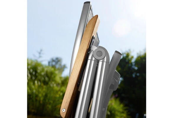 KETTLER Granada Esstischgarnitur, Silber / Anthrazit, Alu / HPL / Teak, Tisch 180/280x100cm, 8 Multipositionssessel 16 KETTLER Granada Esstischgarnitur, Silber / Anthrazit, Alu / HPL / Teak, Tisch 180/280x100cm, 8 Multipositionssessel – Bild 14