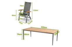 HARTMAN Silencio / Primo Sitzgruppe, Xerix/natur, Alu/Teak, 6 Multipo, 220x100cm, FSC-Teak Armlehnen -Kettler Verkäufe 23144 5.jpg