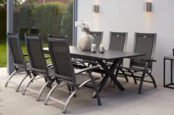 HARTMAN Xanadu / Primo Sitzgruppe, Xerix, Alu/Textilene/Glaskeramik, 6 Multipo, 160/220x100cm