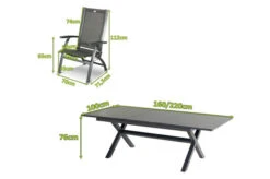 HARTMAN Xanadu / Primo Sitzgruppe, Xerix, Alu/Textilene/Glaskeramik, 6 Multipo, 160/220x100cm -Kettler Verkäufe 23167 mass.jpg