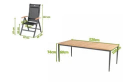 HARTMAN Silencio / Alice Sitzgruppe, Xerix/natur, Alu/Teak, 4x4 Textilen, 8 Multipo, 220x100cm, FSC-Teak Armlehnen -Kettler Verkäufe 23196 5.jpg