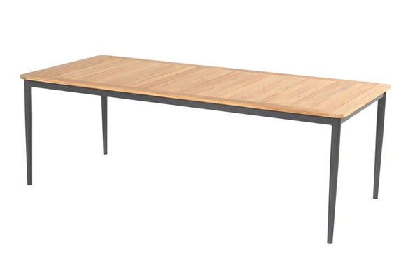HARTMAN Silencio / Aruba Sitzgruppe, Xerix/natur, Alu/Teak, 8 Multipo, 220x100cm, FSC-Teak Armlehnen 4 HARTMAN Silencio / Aruba Sitzgruppe, Xerix/natur, Alu/Teak, 8 Multipo, 220x100cm, FSC-Teak Armlehnen – Bild 2