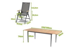 HARTMAN Silencio / Aruba Sitzgruppe, Xerix/natur, Alu/Teak, 6 Multipo, 160/220x90cm, FSC-Teak Armlehnen -Kettler Verkäufe 23228 mass.jpg