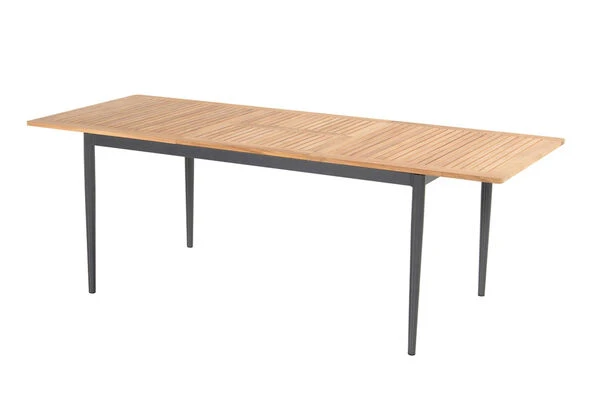 HARTMAN Silencio / RaffaeloSitzgruppe, Xerix/natur, Alu/Teak, 4 Dining Sessel, 2 Multipo, 160/220x90cm, FSC-Teak Armlehnen 4 HARTMAN Silencio / RaffaeloSitzgruppe, Xerix/natur, Alu/Teak, 4 Dining Sessel, 2 Multipo, 160/220x90cm, FSC-Teak Armlehnen – Bild 2