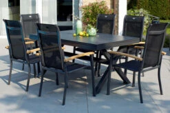 HARTMAN Xanadu / Alice Sitzgruppe, Xerix/natur, Alu/Teak/Glaskeramik, 4x4 Textilen, 6 Dining Sessel, 160/220x100cm, FSC-Teak Armlehnen -Kettler Verkäufe 23248 4.jpg