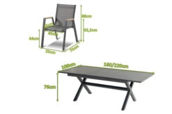 HARTMAN Xanadu / Aruba Sitzgruppe, Xerix/natur, Alu/Teak/Glaskeramik, 4 Dining Sessel, 160/220x100cm, FSC-Teak Armlehnen -Kettler Verkäufe 23264 4.jpg