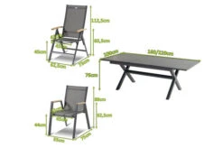 HARTMAN Xanadu / Aruba Sitzgruppe, Xerix/natur, Alu/Teak/Glaskeramik, 4 Dining Sessel, 2 Multipo, 160/220x100cm, FSC-Teak Armlehnen -Kettler Verkäufe 23270 mass.jpg