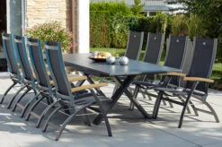 HARTMAN Sondermodell Xanadu / Primo Sitzgruppe, Xerix/natur, Alu/Teak/Glaskeramik, 8 Multipo, 220/280x100cm, X-Gestell, FSC-Teak Armlehnen -Kettler Verkäufe 23335 4.jpg