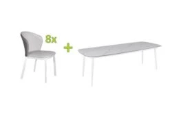 OUTFLEXX Esstischgarnitur, Weiß, Alu/Glas/Sling-Textilene, 9-teilig, Tisch 220x100 Cm, Glasplatte In Keramikoptik 10 OUTFLEXX Esstischgarnitur, Weiß, Alu/Glas/Sling-Textilene, 9-teilig, Tisch 220x100 Cm, Glasplatte In Keramikoptik -Kettler Verkäufe 23341 1.jpg