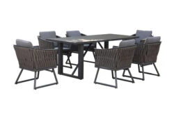 OUTFLEXX Oranger Blossom Esstischgarnitur, Anthrazit, Alu/XL Geflecht, 7-teilig, Inkl. Sitz- Und Rückenkissen, Tisch 200 X 90 X 76 Cm -Kettler Verkäufe 23395 3.jpg