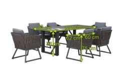 OUTFLEXX Oranger Blossom Esstischgarnitur, Anthrazit, Alu/XL Geflecht, 7-teilig, Inkl. Sitz- Und Rückenkissen, Tisch 200 X 90 X 76 Cm -Kettler Verkäufe 23395 5.jpg