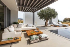 OUTFLEXX Icon Ecklounge, Natte/natur, Alu/Teak/Sunbrella, 4-5 Personen, Inkl. Loungetisch, Seitenablage Aus Teak -Kettler Verkäufe 23403 3.jpg