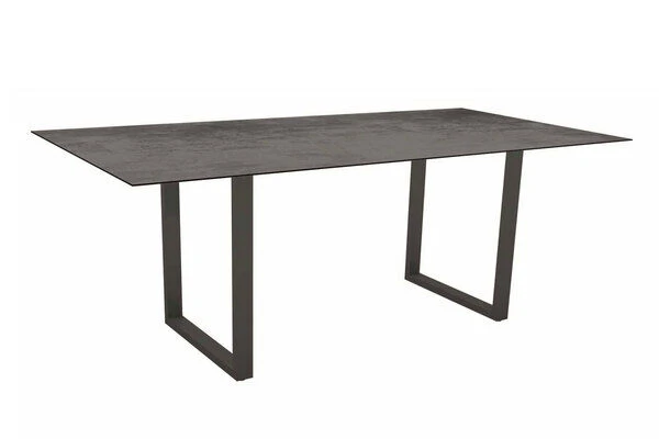 STERN Esstisch, Anthrazit, Aluminium, 200x100 Cm, Mit Tischplatte Silverstar 2.0 Dekor Zement 2 STERN Esstisch, Anthrazit, Aluminium, 200x100 Cm, Mit Tischplatte Silverstar 2.0 Dekor Zement