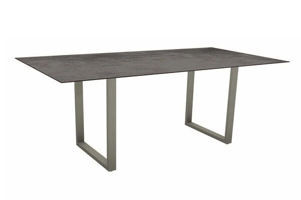 STERN Esstisch, Graphit, Aluminium, 200x100 Cm, Mit Tischplatte Silverstar 2.0 Dekor Zement 3 STERN Esstisch, Graphit, Aluminium, 200x100 Cm, Mit Tischplatte Silverstar 2.0 Dekor Zement